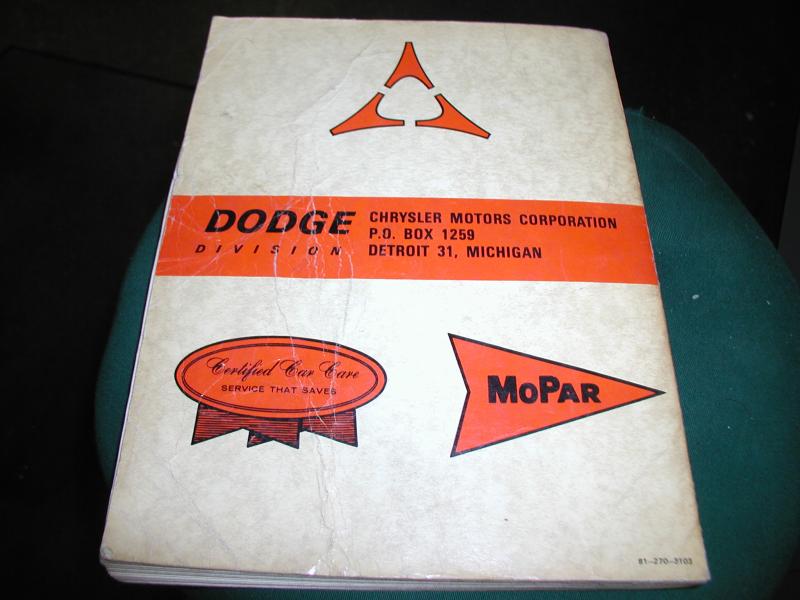 63 dodge custom 88 service manual